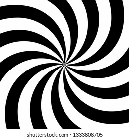 Spiral Swirl Radial Hypnotic Psychedelic illusion rotating background Vector black and white
quality vector illustration cut