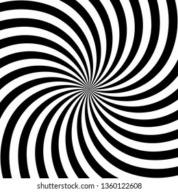Spiral Swirl Radial Hypnotic Psychedelic illusion rotating background Vector black and white
quality vector illustration cut svg