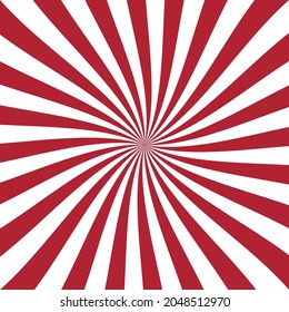 Spiral Swirl Radial Hypnotic Psychedelic illusion rotating background Vector red and white quality vector illustration cut