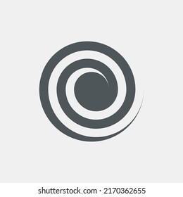 Spiral, swirl, tracery, twist, helix quality vector illustration cut	
