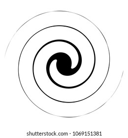 Spiral, swirl, twirl abstract design element. Rotating motif