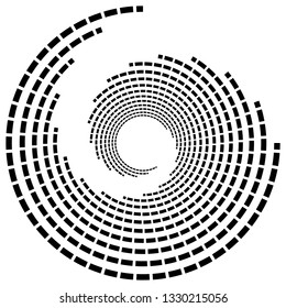 Spiral, swirl, twirl abstract element over white