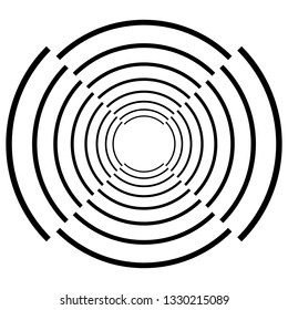 Spiral, swirl, twirl abstract element over white