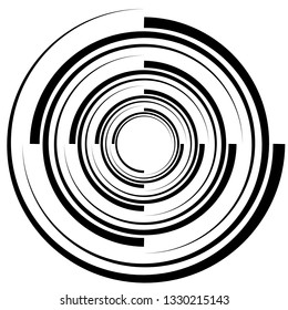 Spiral, swirl, twirl abstract element over white