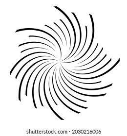 Spiral, swirl, twirl design element