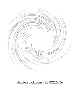 Spiral, swirl, twirl design element. Rotating radiAL lines