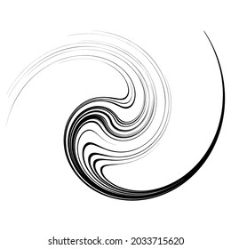Spiral, swirl, twirl design element