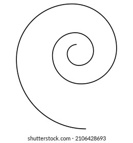Spiral, wirl, wirl Element. Bine, trübe Formen. Kurze, kurvige und gekrümmte Linien