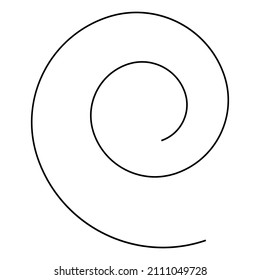 Spiral, swirl, twirl element. Bine, tendril shapes. Curly, curvy and curved lines