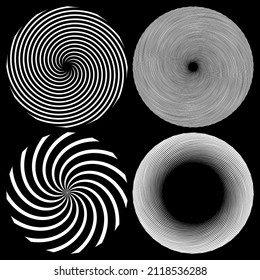 Spiral, wirl, wirl Element. Cochlea, Wirbel, Schwindel-Gestaltungsform