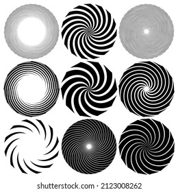 Spiral, wirl, wirl Element. Cochlea, Wirbel, Schwindel-Gestaltungsform