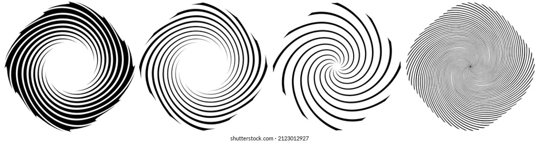 Spiral, swirl, twirl element. Cochlear, vortex, vertigo design shape