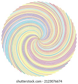 Spiral, swirl, twirl element. Cochlear, vortex, vertigo design shape