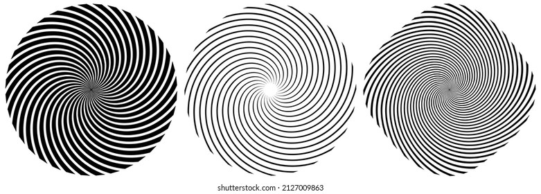 Spiral, swirl, twirl element. Cochlear, vortex, vertigo design shape