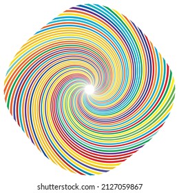 Spiral, swirl, twirl element. Cochlear, vortex, vertigo design shape