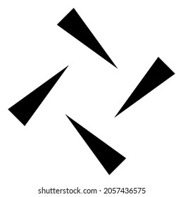 Spiral, swirl, twirl element. Cyclic whirlpool, whirlwind contortion design
