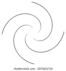 Spiral, swirl, twirl element. Cyclic whirlpool, whirlwind contortion design