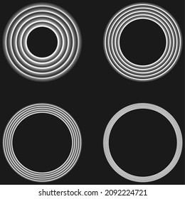Spiral, swirl, twirl element. Cyclic whirlpool, whirlwind contortion design