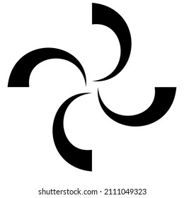 Espiral, giratoria, elemento twirl. Balneario cíclico, diseño de contorsión de torbellino