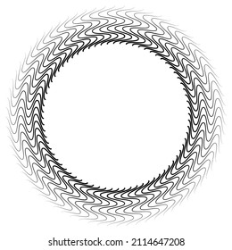 Spiral, swirl, twirl element. Cyclic whirlpool, whirlwind contortion design