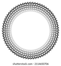 Spiral, swirl, twirl element. Cyclic whirlpool, whirlwind contortion design