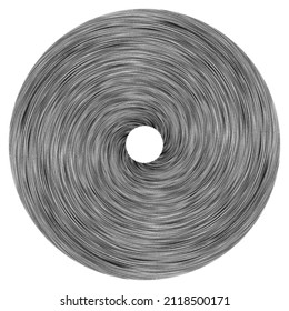 Spiral, swirl, twirl element. Cyclic whirlpool, whirlwind contortion design