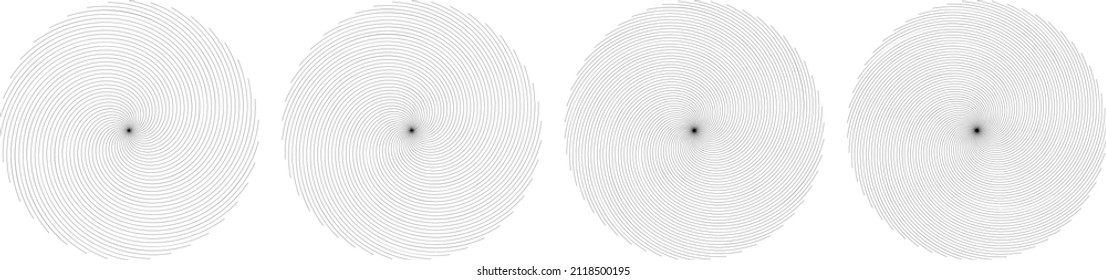 Spiral, swirl, twirl element. Cyclic whirlpool, whirlwind contortion design