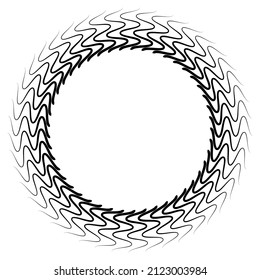 Spiral, swirl, twirl element. Cyclic whirlpool, whirlwind contortion design