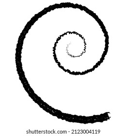 Spiral, swirl, twirl element. Cyclic whirlpool, whirlwind contortion design