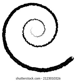Spiral, swirl, twirl element. Cyclic whirlpool, whirlwind contortion design