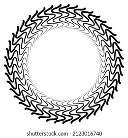 Spiral, swirl, twirl element. Cyclic whirlpool, whirlwind contortion design