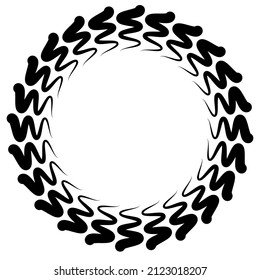 Spiral, swirl, twirl element. Cyclic whirlpool, whirlwind contortion design