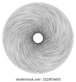 Spiral, swirl, twirl element. Cyclic whirlpool, whirlwind contortion design