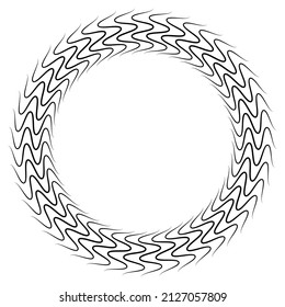 Spiral, swirl, twirl element. Cyclic whirlpool, whirlwind contortion design