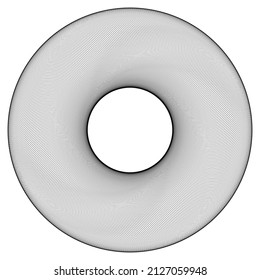 Spiral, swirl, twirl element. Cyclic whirlpool, whirlwind contortion design