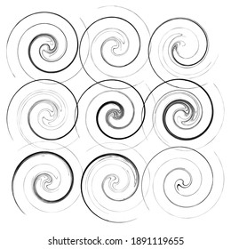 Spiral, swirl and twirl element. Helix, volute shape