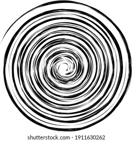 Spiral, swirl and twirl element. Helix, volute shape