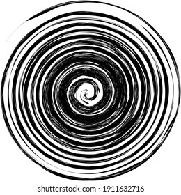 Spiral, swirl and twirl element. Helix, volute shape