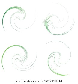 Spiral, swirl and twirl element. Helix, volute shape