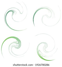 Spiral, swirl and twirl element. Helix, volute shape