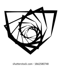 Spiral, swirl, twirl element set. Abstract vector
