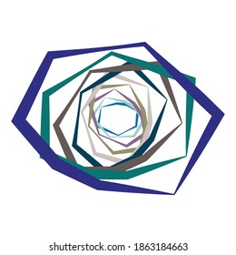 Spiral, swirl, twirl element set. Abstract vector
