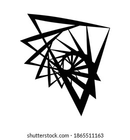Spiral, swirl, twirl element set. Abstract vector