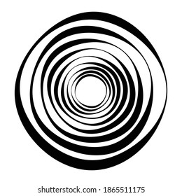 Spiral, swirl, twirl element set. Abstract vector