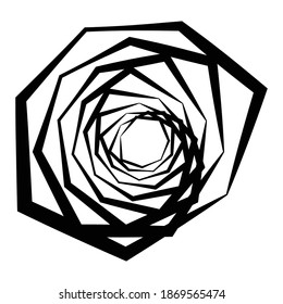 Spiral, swirl, twirl element set. Abstract vector