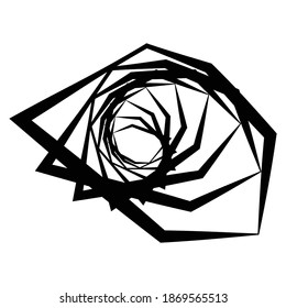 Spiral, swirl, twirl element set. Abstract vector