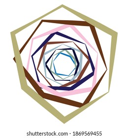 Spiral, swirl, twirl element set. Abstract vector