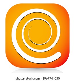 Spiral, swirl, twirl icon, design element vector illustration