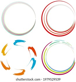 Spiral, swirl, twirl icon, design element vector illustration