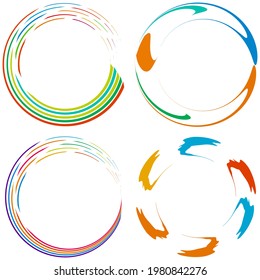 Spiral, swirl, twirl icon, design element vector illustration